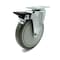 Service Caster 6 Inch Gray Polyurethane Wheel Swivel Top Plate Caster with Brake SCC SCC-20S614-PPUB-PLB - alternate 1